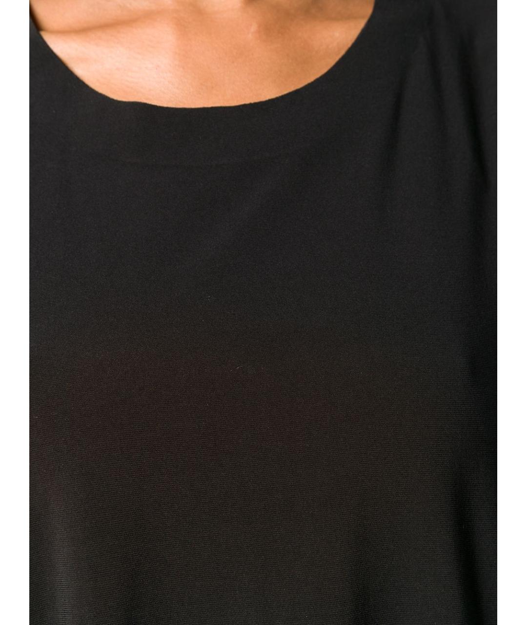 NORMA KAMALI Черная полиэстеровая футболка, фото 5