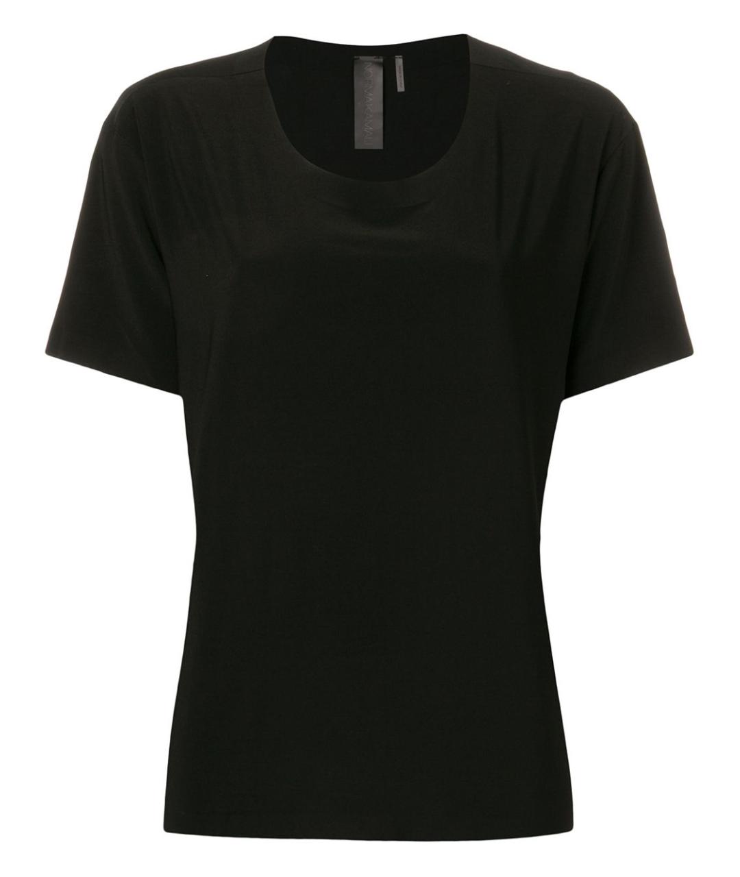 NORMA KAMALI Черная полиэстеровая футболка, фото 1