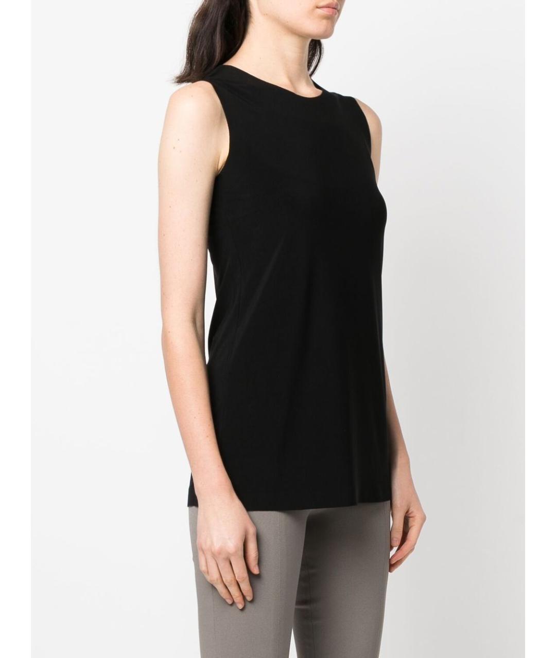 NORMA KAMALI Черная полиэстеровая майка, фото 5