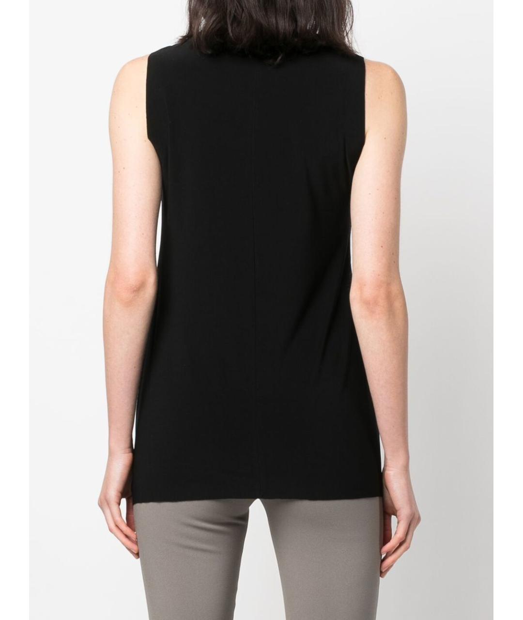 NORMA KAMALI Черная полиэстеровая майка, фото 2