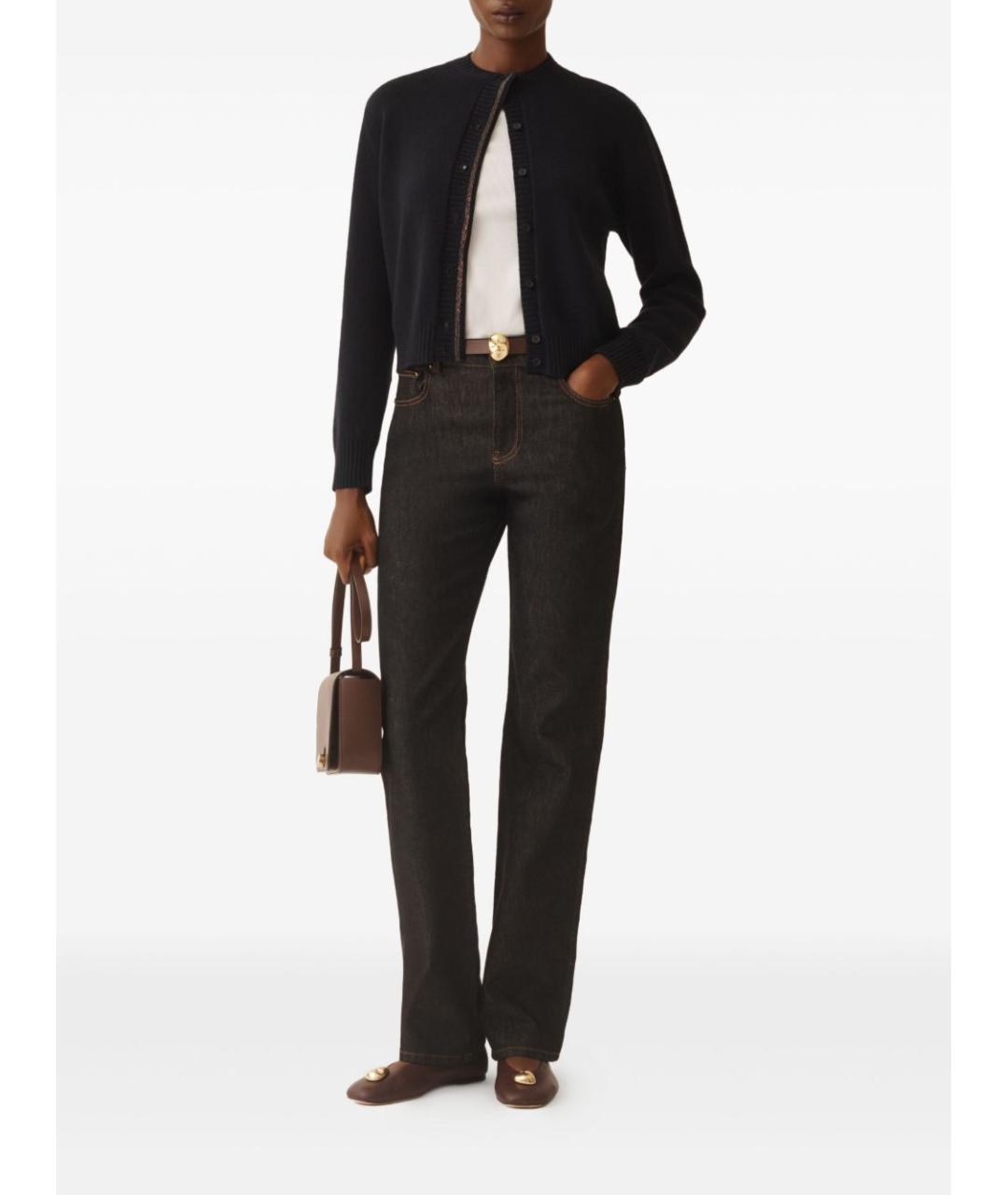 FABIANA FILIPPI Черный шерстяной кардиган, фото 3