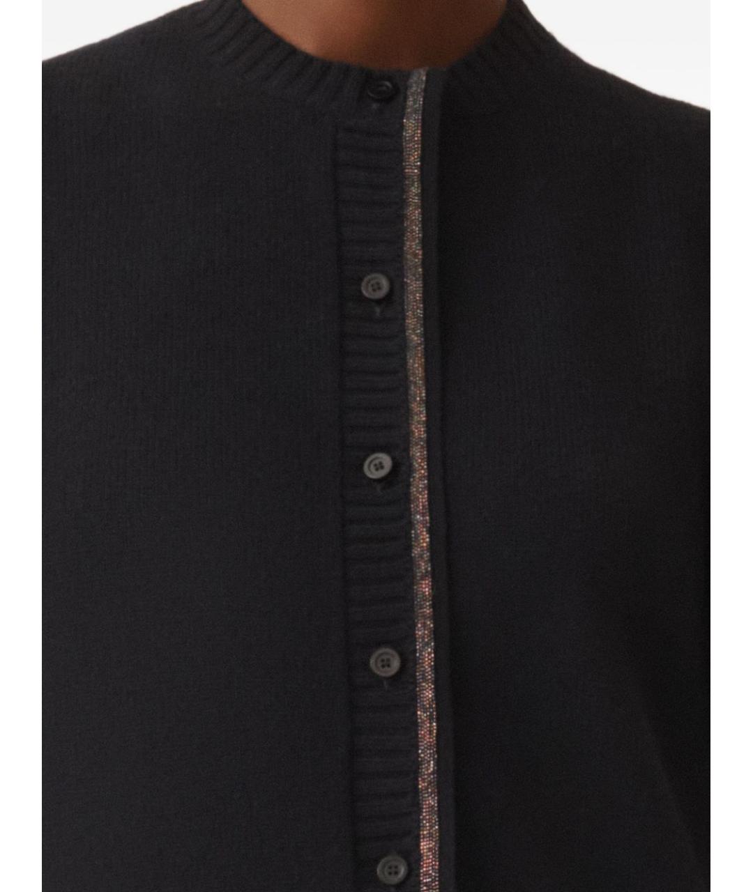 FABIANA FILIPPI Черный шерстяной кардиган, фото 4