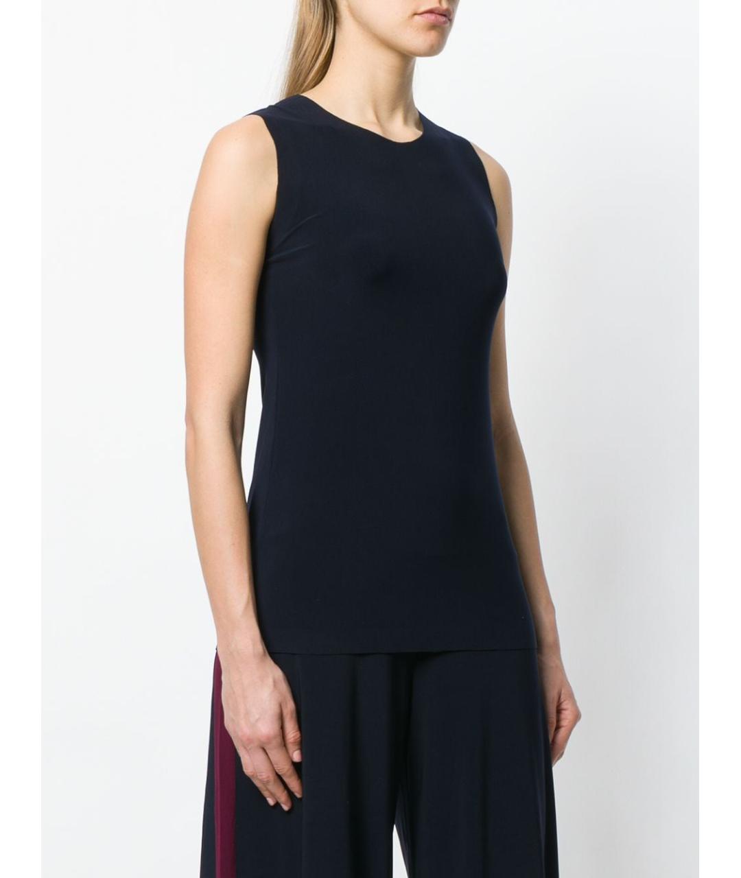 NORMA KAMALI Синяя полиэстеровая майка, фото 3