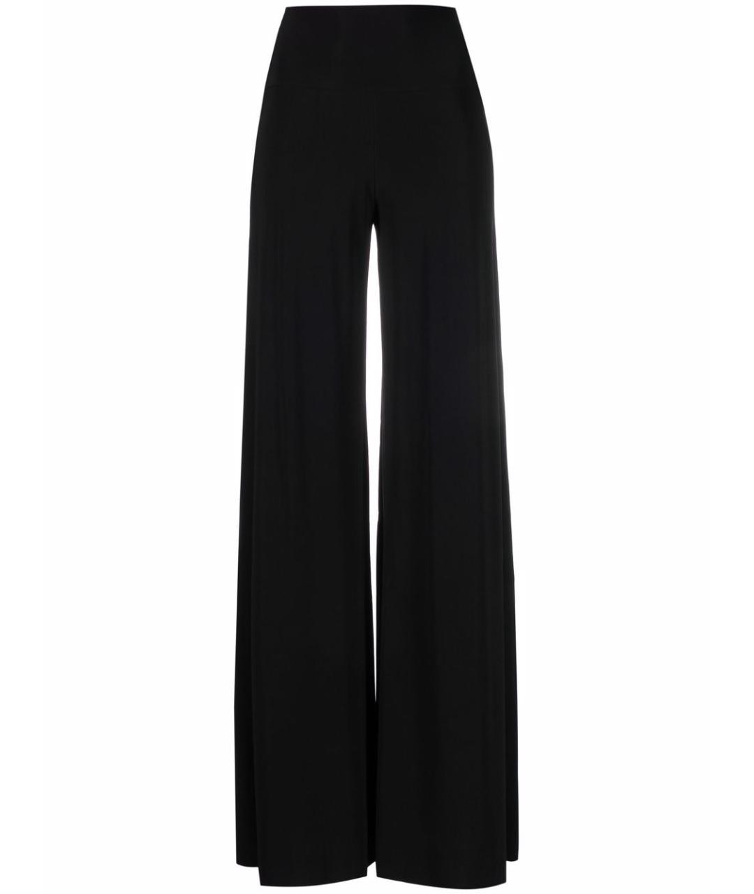 NORMA KAMALI Черные полиэстеровые прямые брюки, фото 1