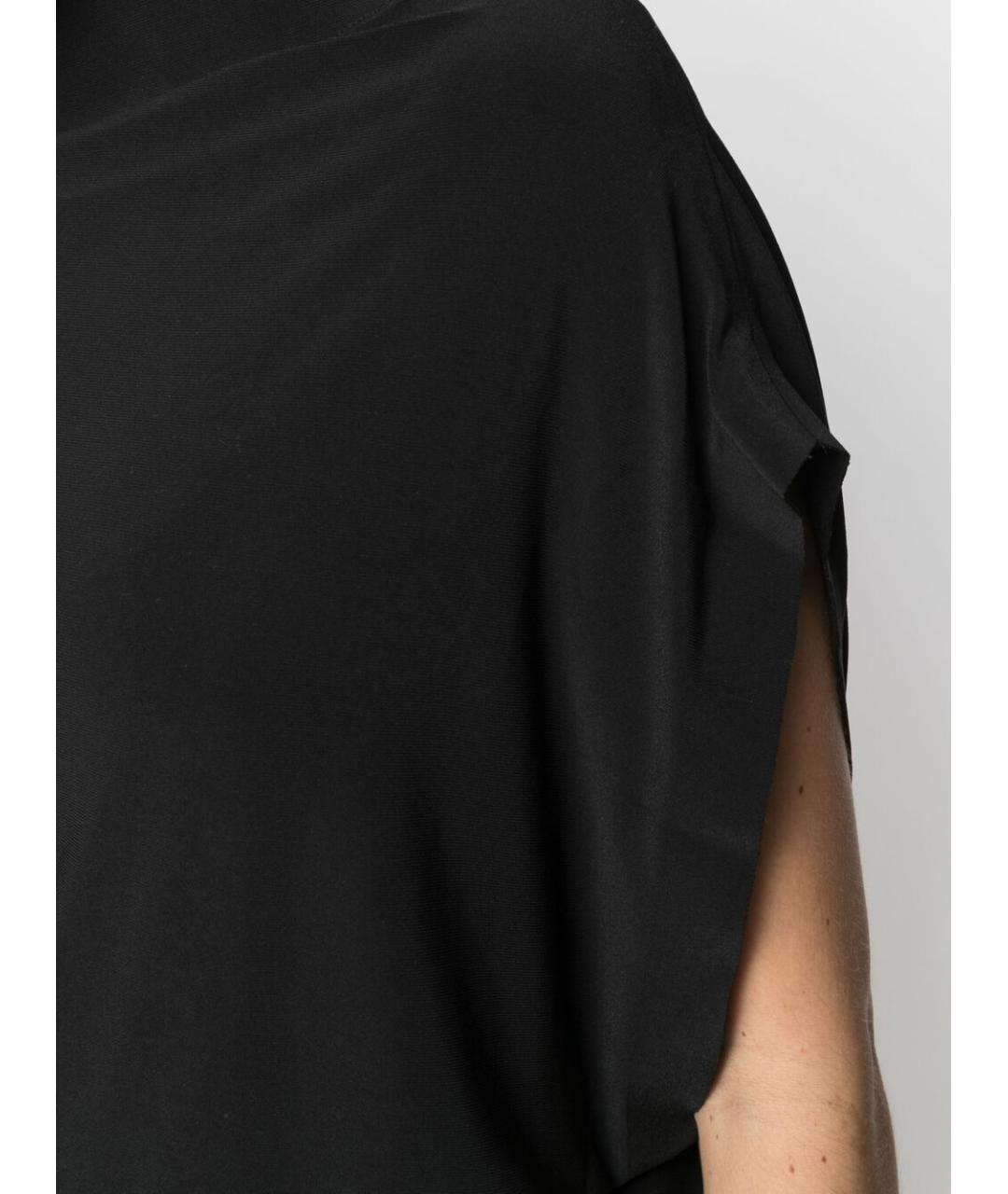 NORMA KAMALI Черная полиэстеровая майка, фото 4