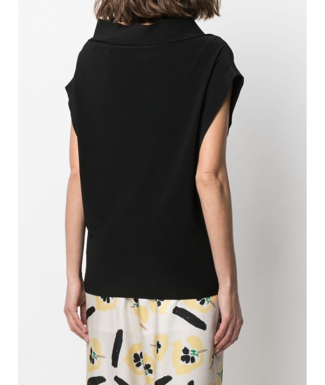 NORMA KAMALI Черная полиэстеровая майка, фото 3
