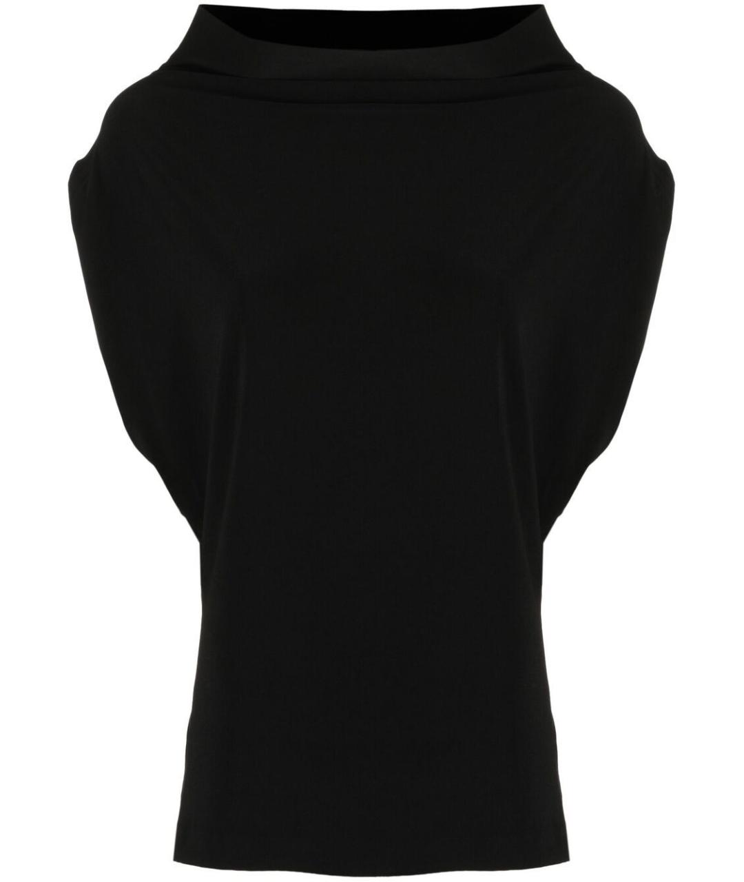 NORMA KAMALI Черная полиэстеровая майка, фото 1