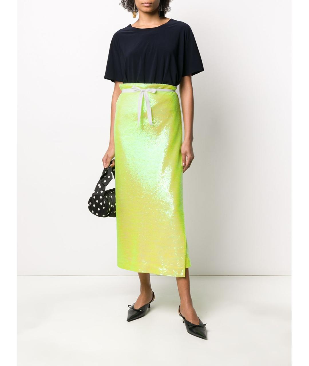 NORMA KAMALI Синяя полиэстеровая футболка, фото 5