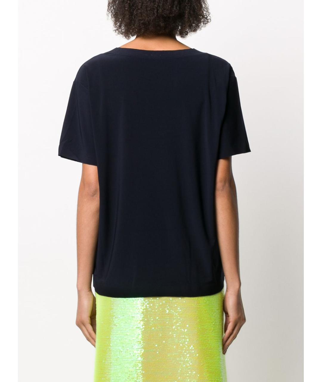 NORMA KAMALI Синяя полиэстеровая футболка, фото 3