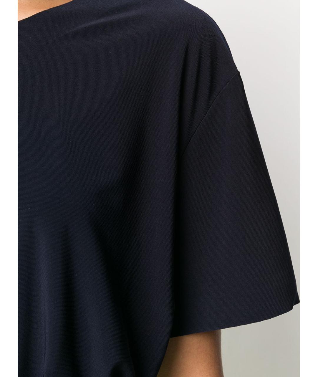 NORMA KAMALI Синяя полиэстеровая футболка, фото 2