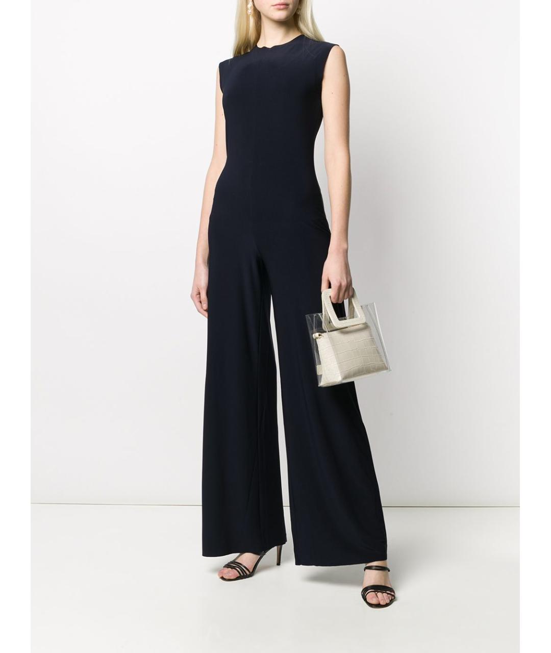 NORMA KAMALI Синий полиэстеровый комбинезон, фото 5