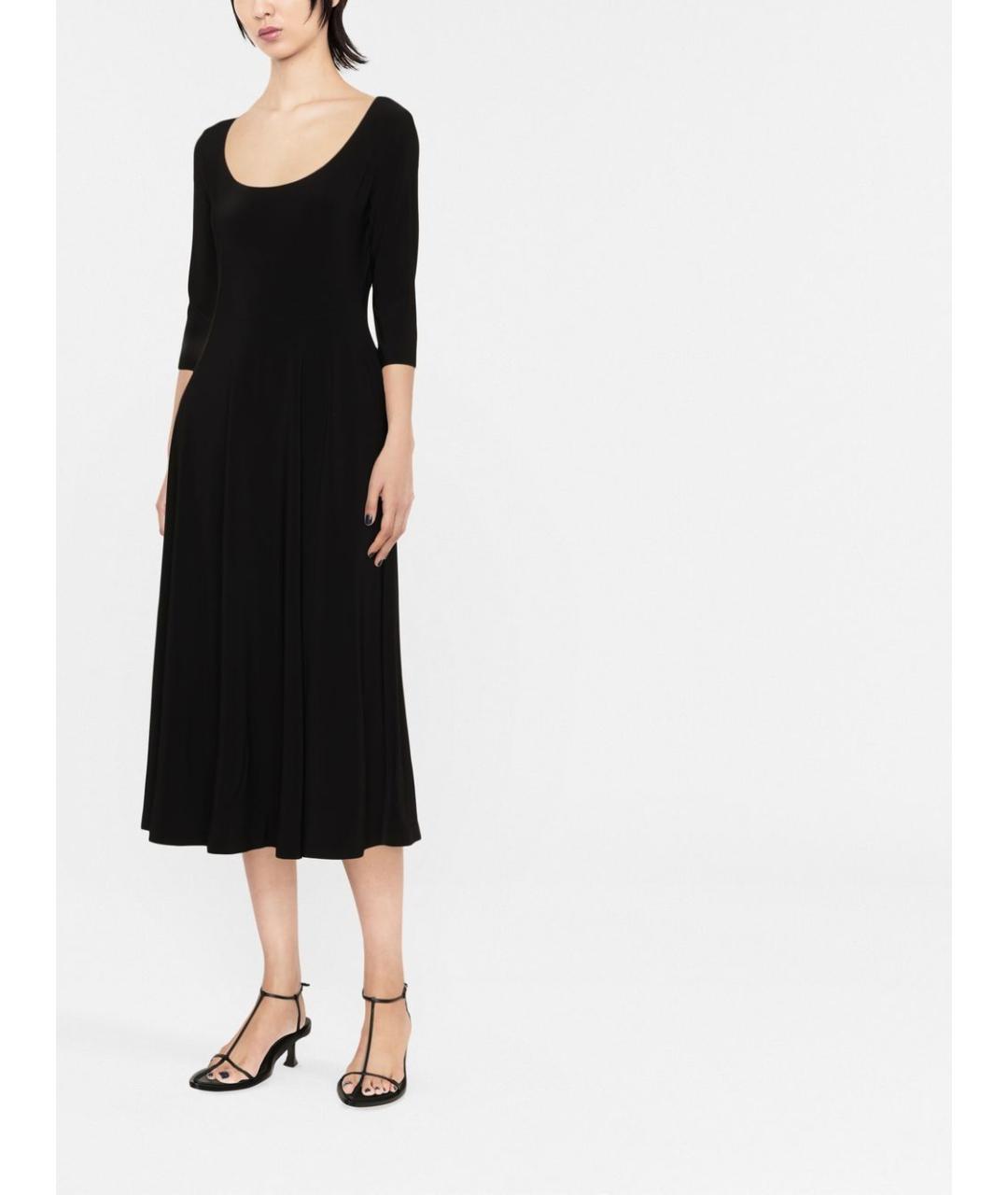 NORMA KAMALI Черное полиэстеровое повседневное платье, фото 3