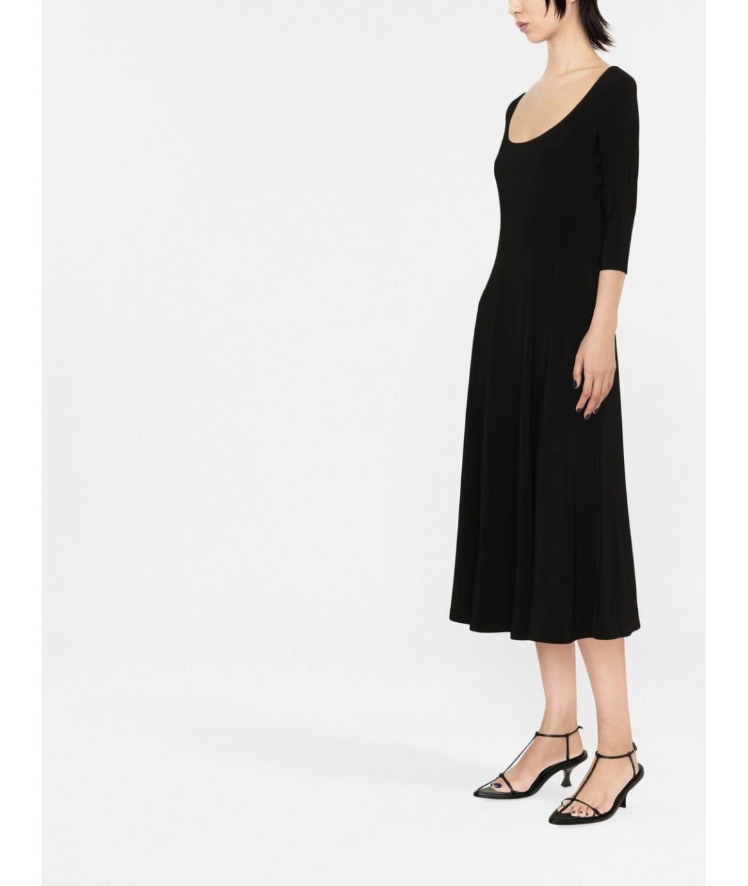 NORMA KAMALI Черное полиэстеровое повседневное платье, фото 4