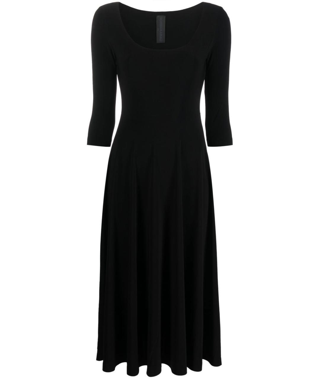NORMA KAMALI Черное полиэстеровое повседневное платье, фото 1