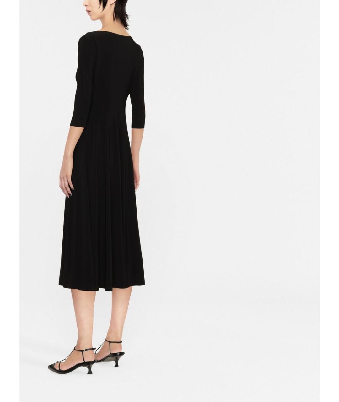 NORMA KAMALI Черное полиэстеровое повседневное платье, фото 2