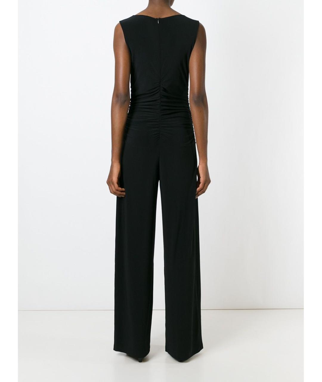 NORMA KAMALI Черный полиэстеровый комбинезон, фото 4