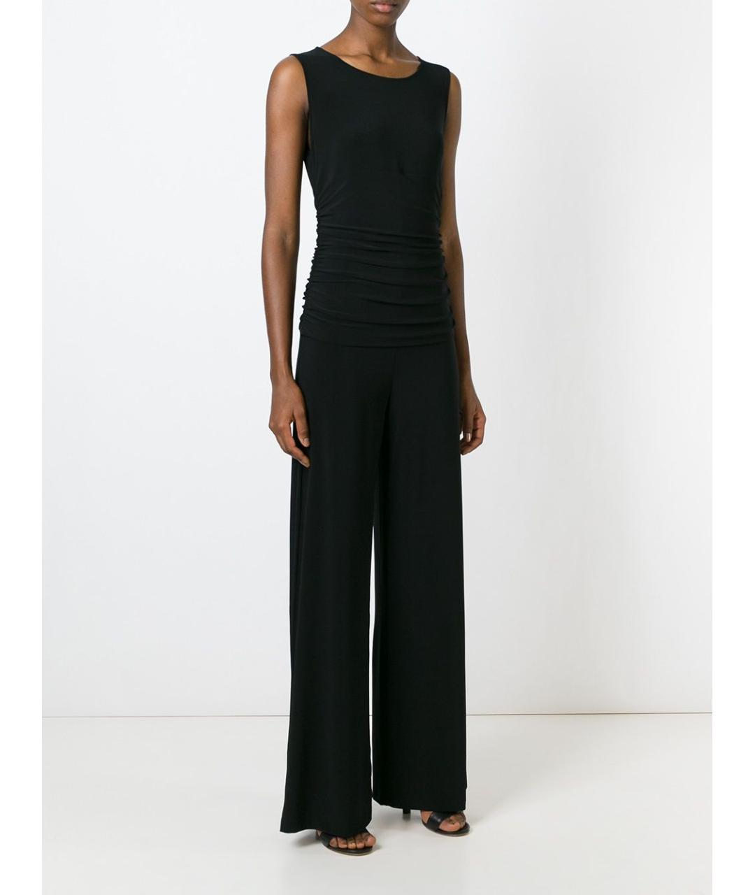 NORMA KAMALI Черный полиэстеровый комбинезон, фото 3