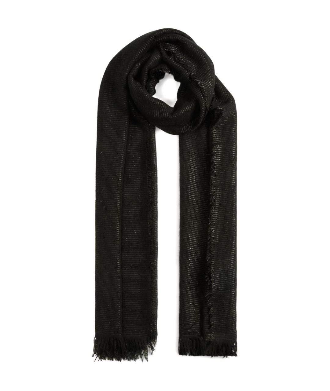 FABIANA FILIPPI Черный кашемировый шарф, фото 1