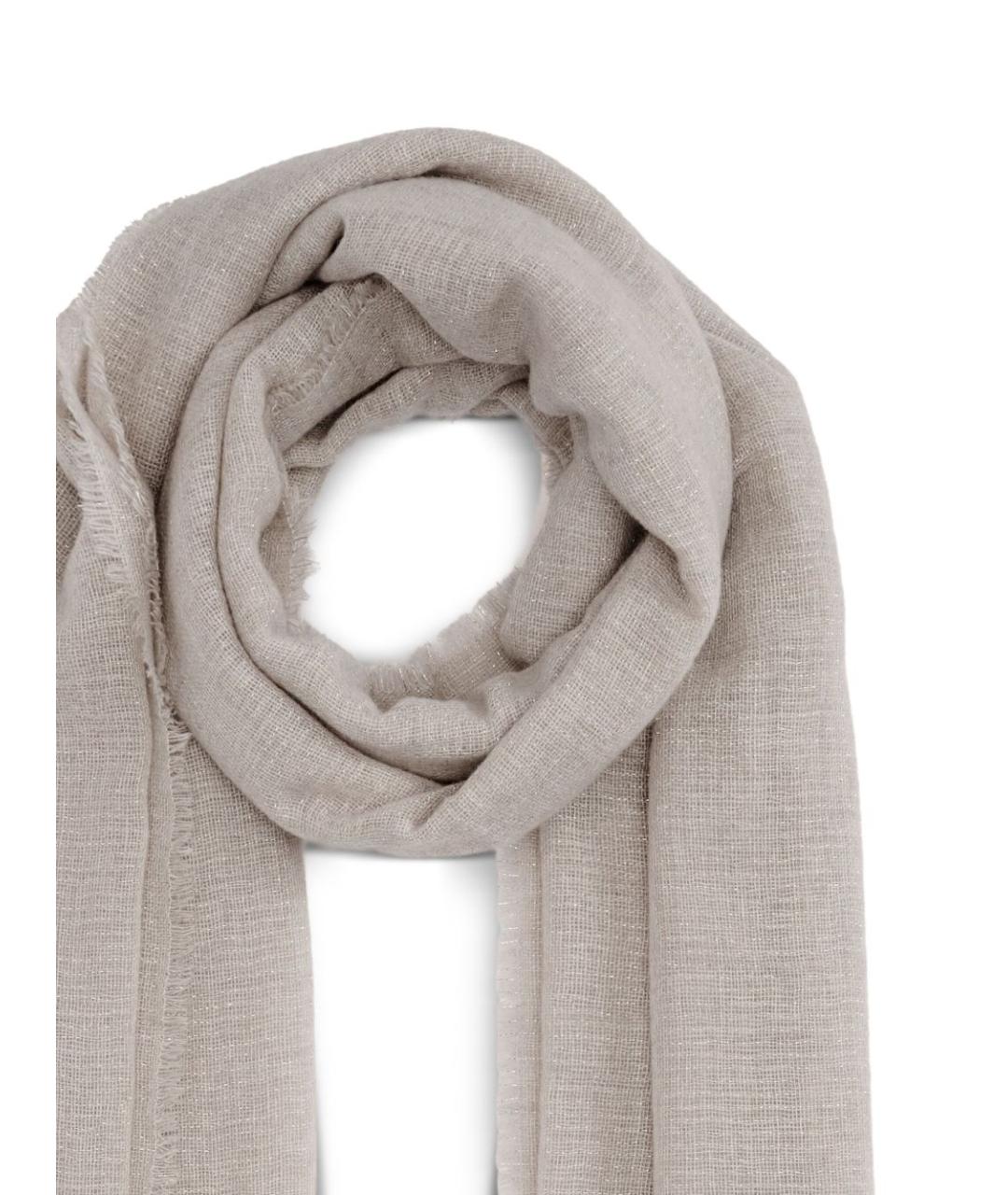 FABIANA FILIPPI Серый кашемировый шарф, фото 3