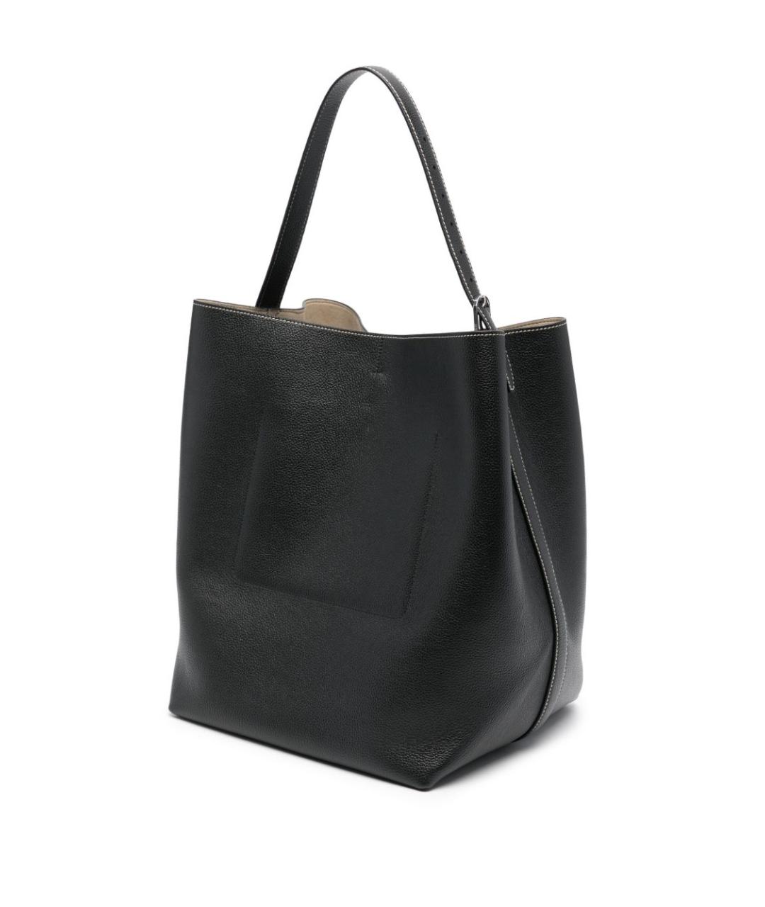 TOTEME Черная кожаная сумка тоут, фото 2