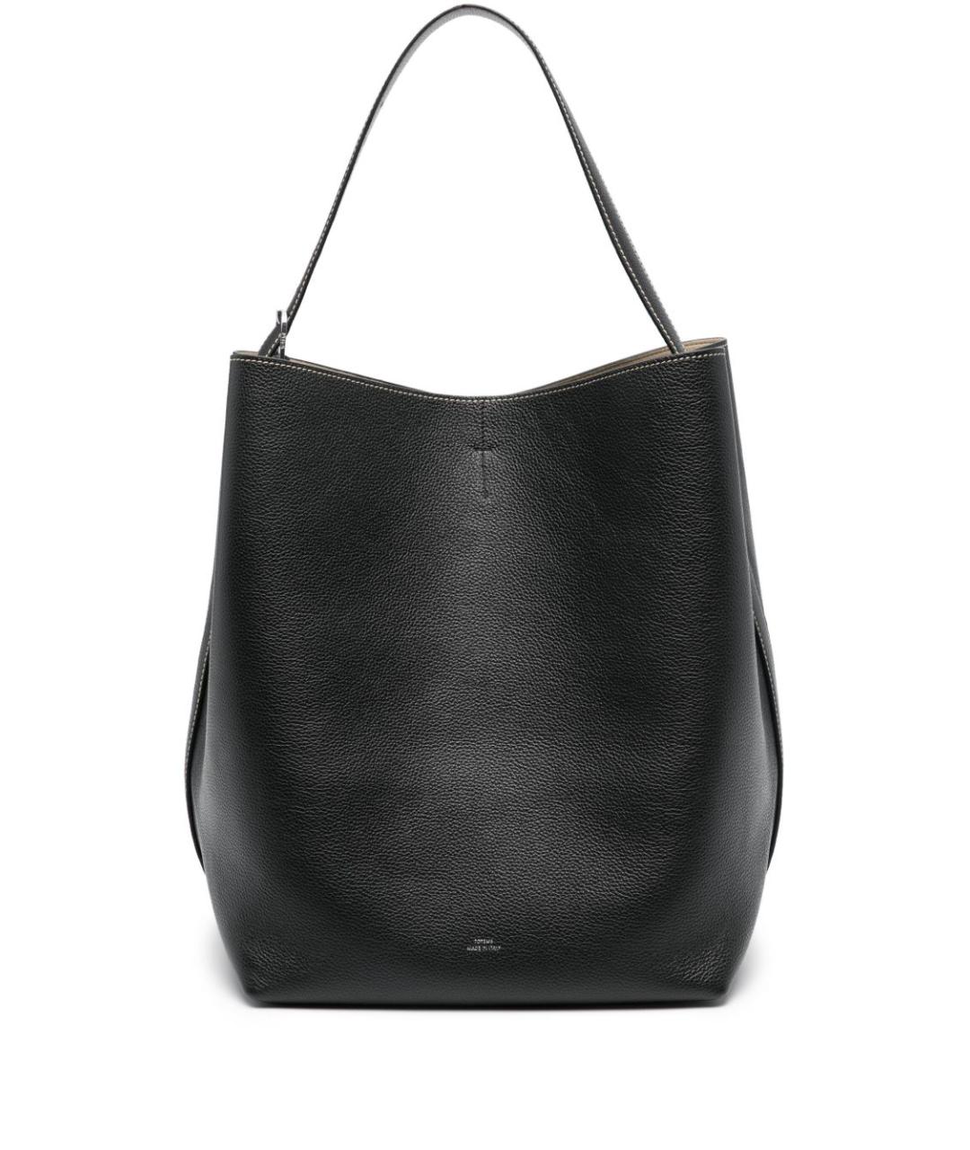 TOTEME Черная кожаная сумка тоут, фото 1