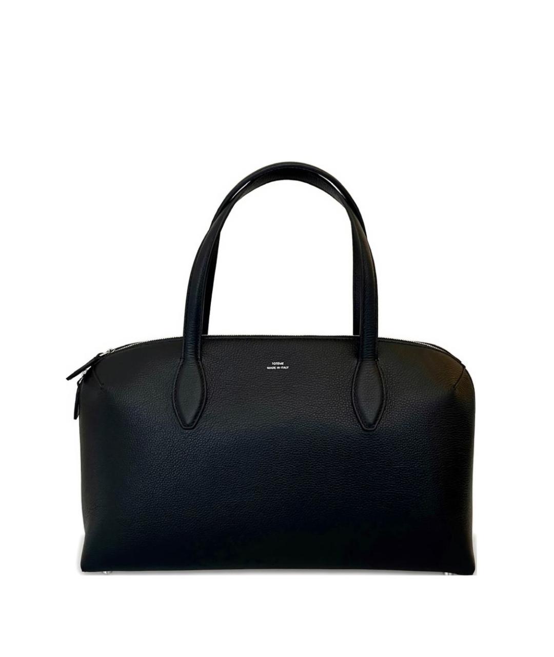 TOTEME Черная кожаная сумка тоут, фото 1