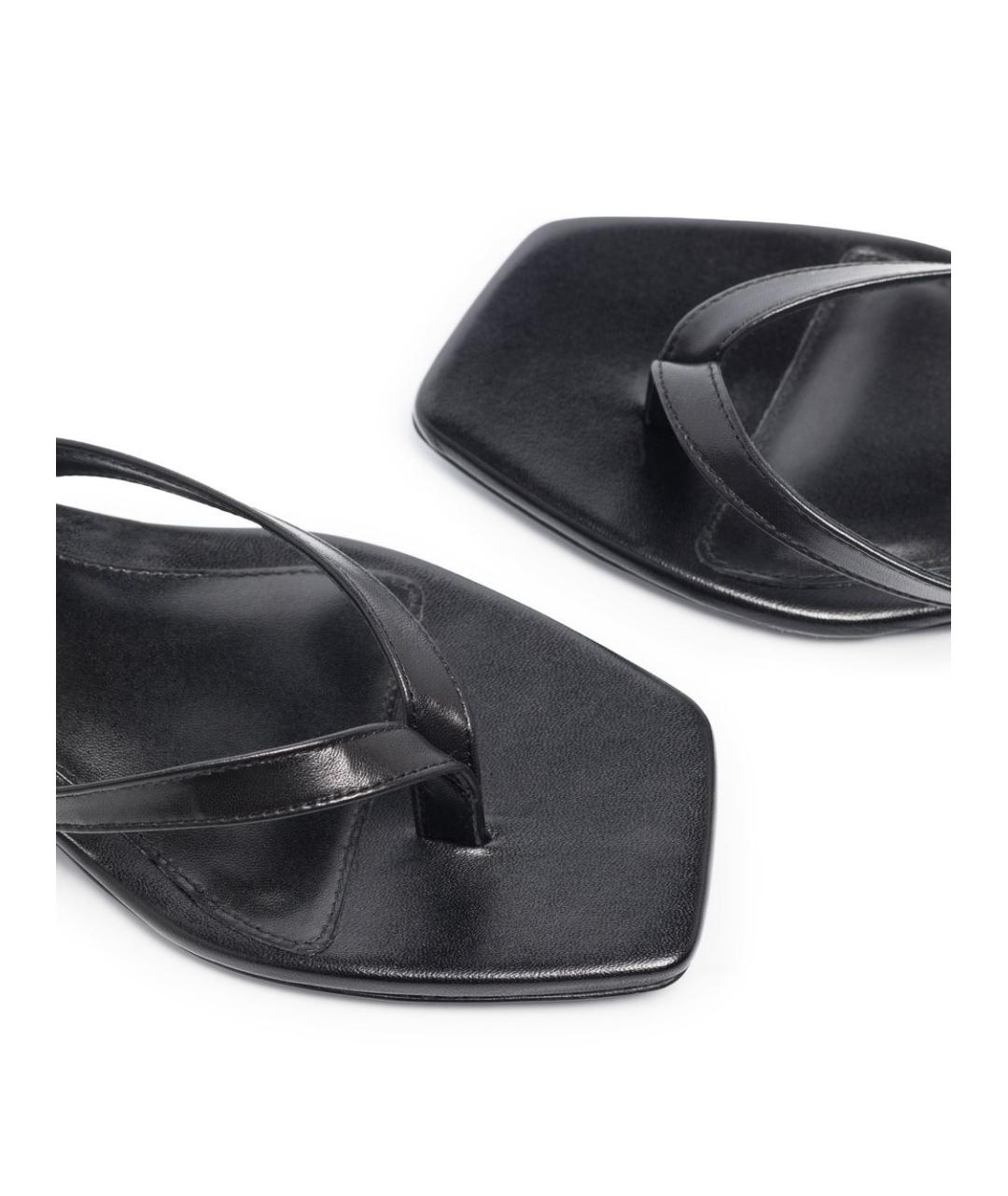 TOTEME Черные кожаные мюли, фото 2