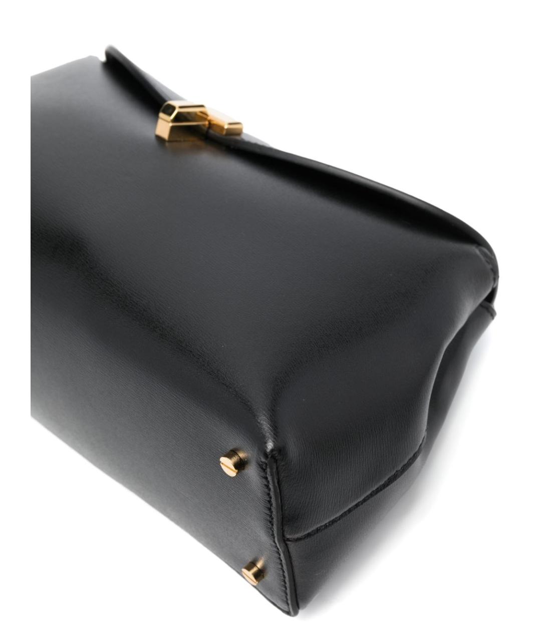 TOTEME Черная кожаная сумка через плечо, фото 3