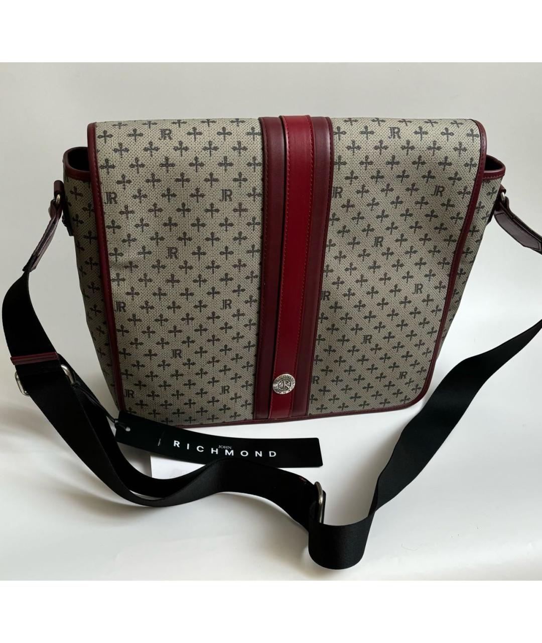 JOHN RICHMOND Серая синтетическая сумка тоут, фото 3