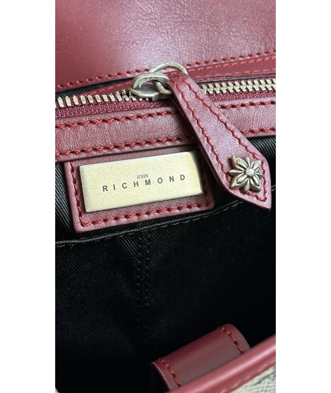 JOHN RICHMOND Серая синтетическая сумка тоут, фото 7