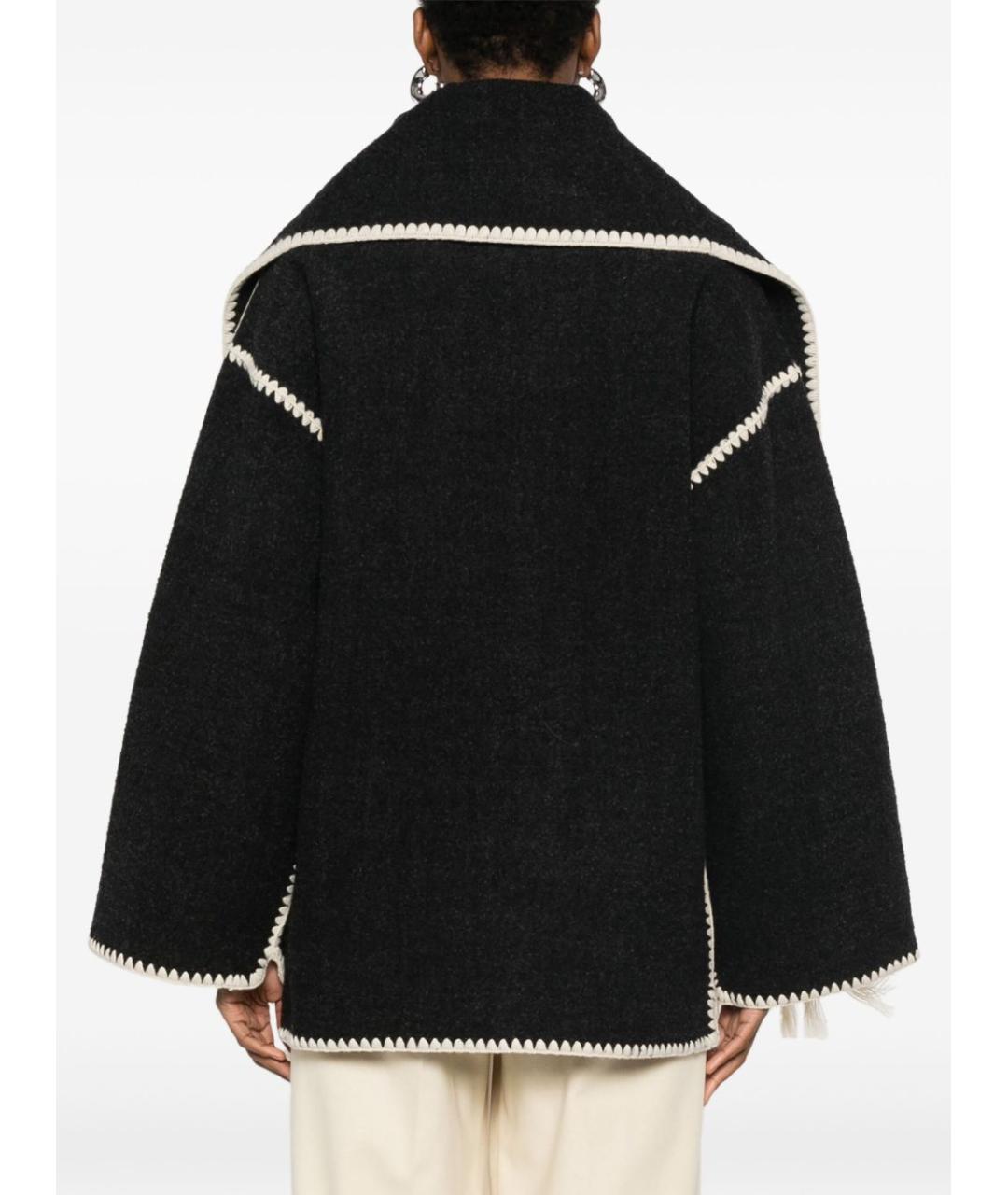 TOTEME Черное шерстяное пальто, фото 4