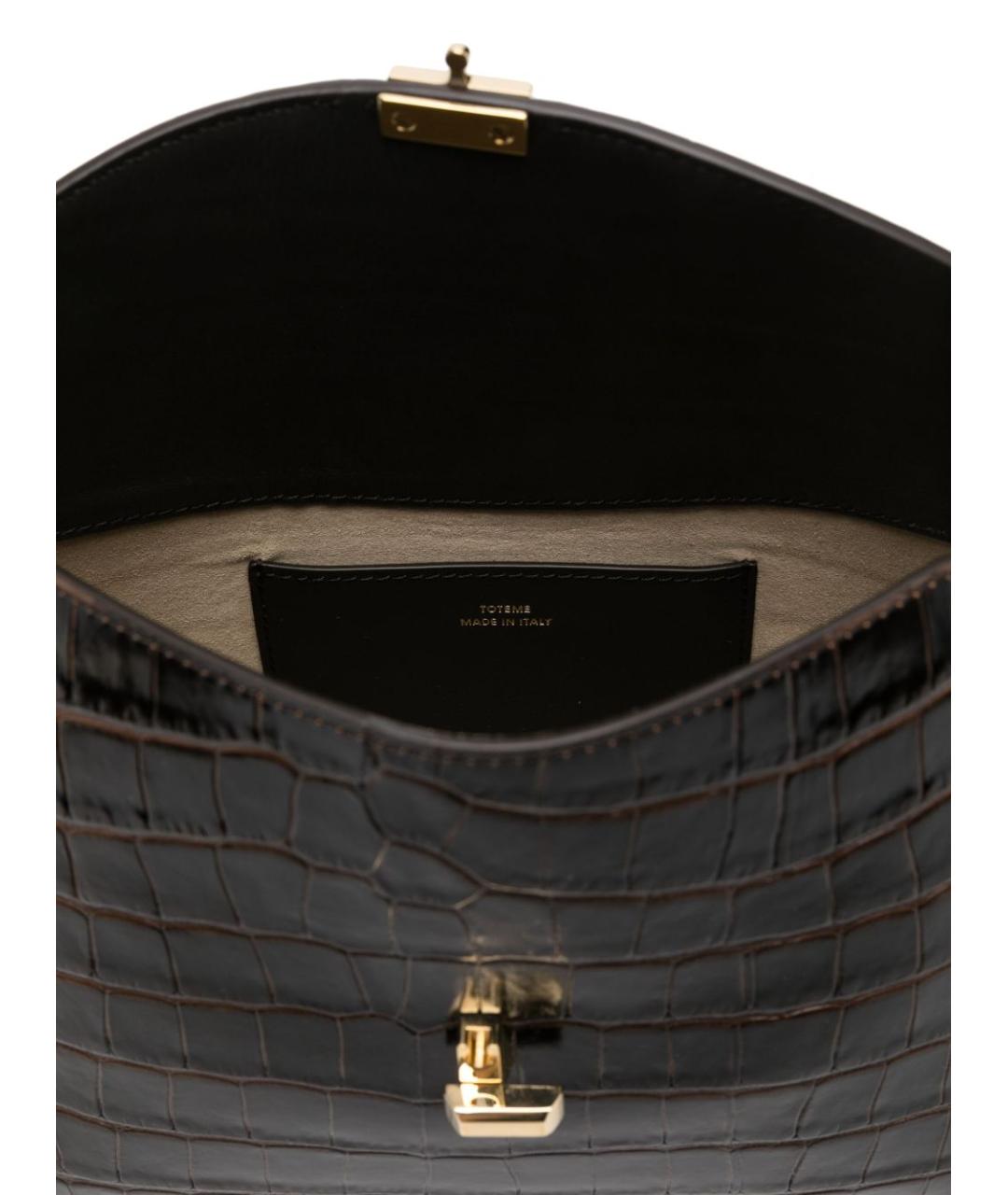 TOTEME Коричневая кожаная сумка через плечо, фото 3