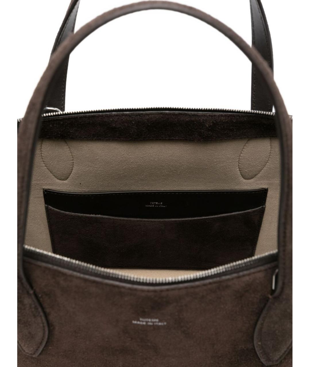TOTEME Коричневая замшевая сумка тоут, фото 4
