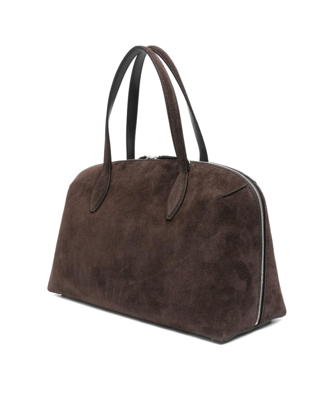 TOTEME Коричневая замшевая сумка тоут, фото 3