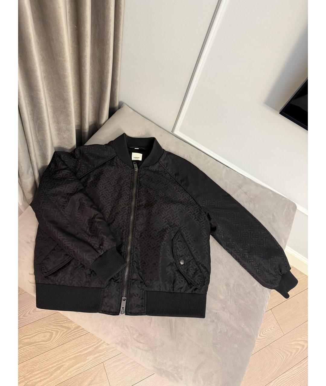 BURBERRY Черная хлопковая куртка, фото 6