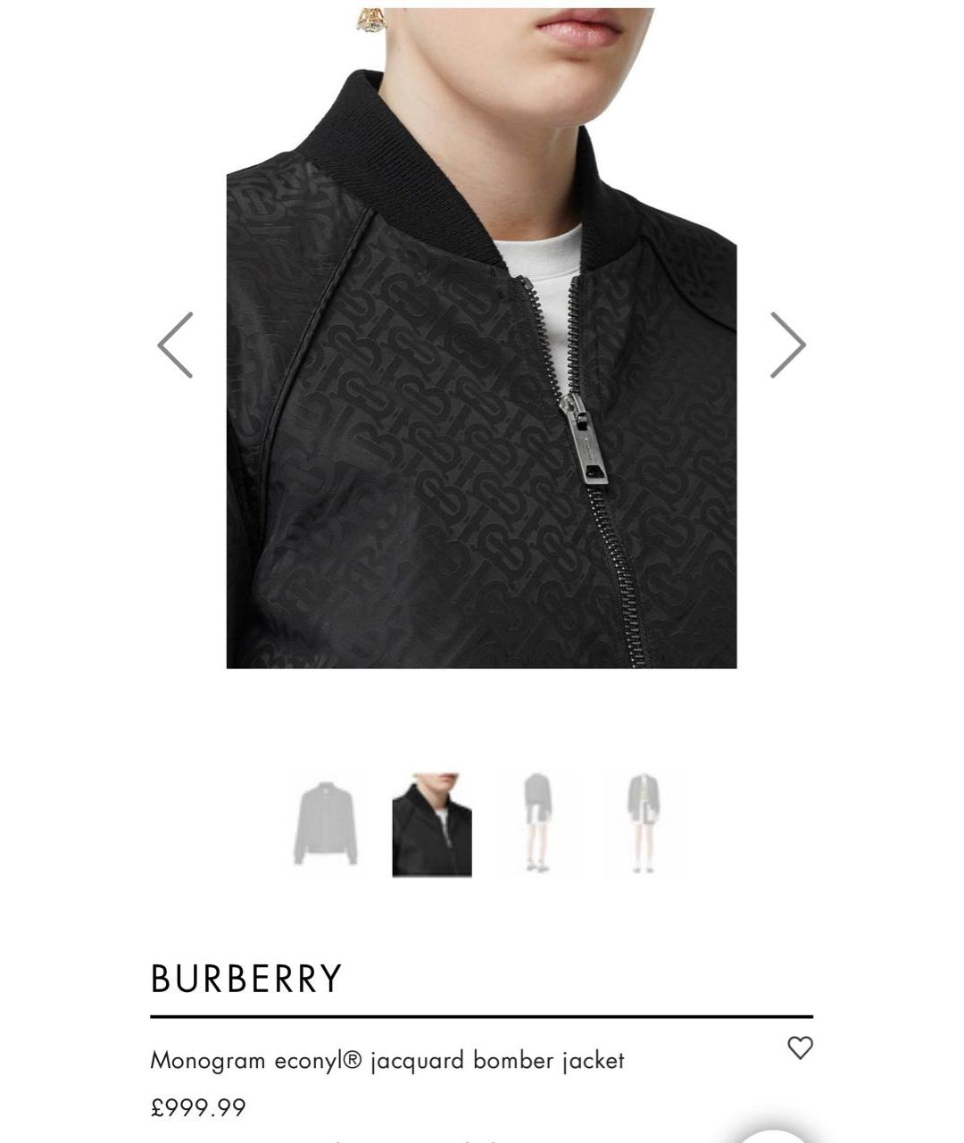 BURBERRY Черная хлопковая куртка, фото 3