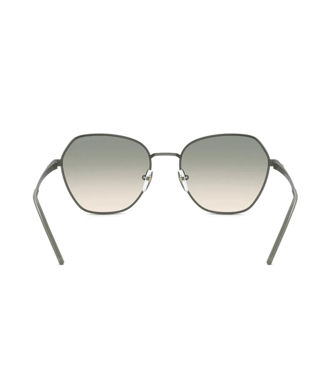 EMPORIO ARMANI Серые металлические солнцезащитные очки, фото 2