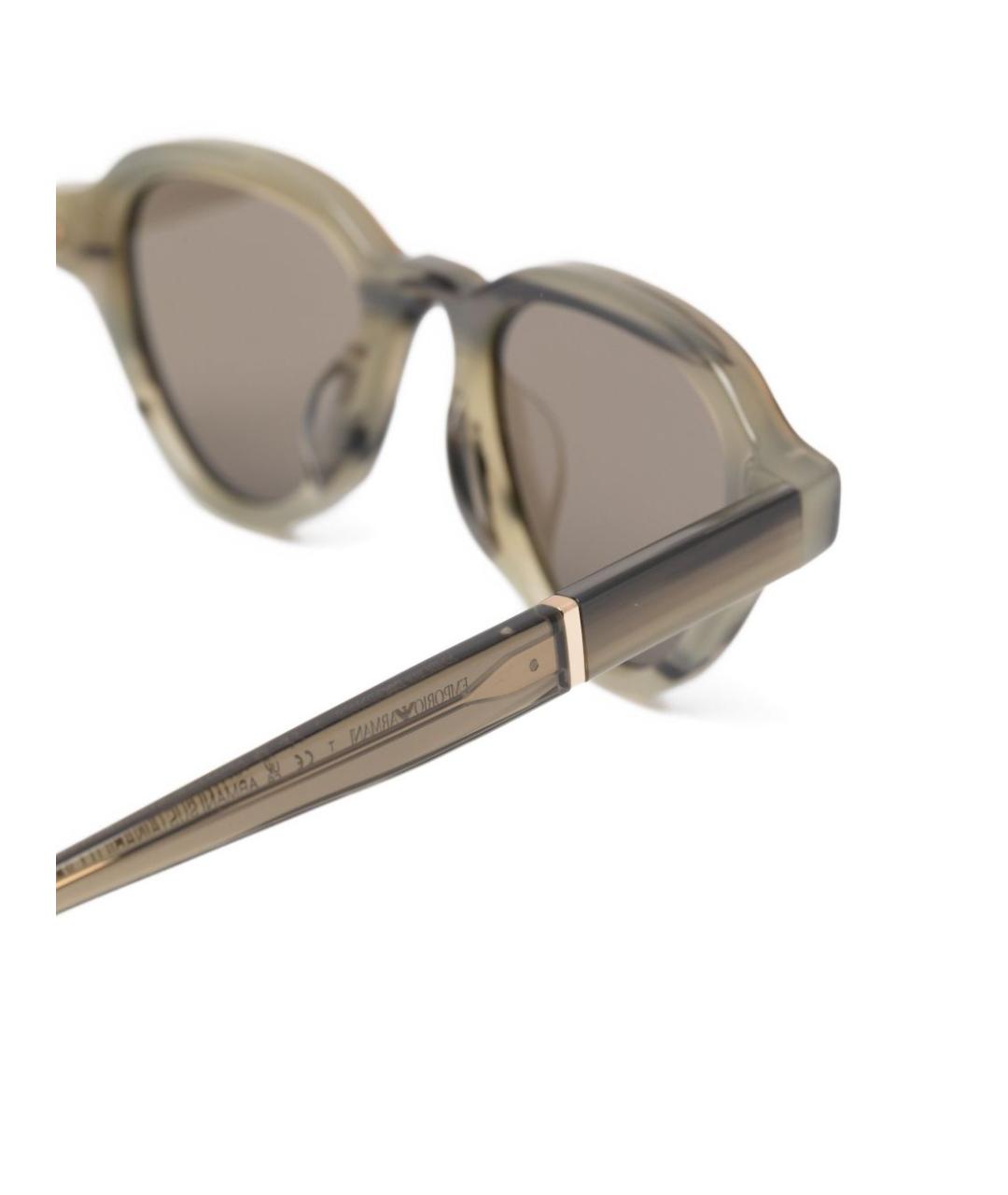 EMPORIO ARMANI Бежевые пластиковые солнцезащитные очки, фото 2