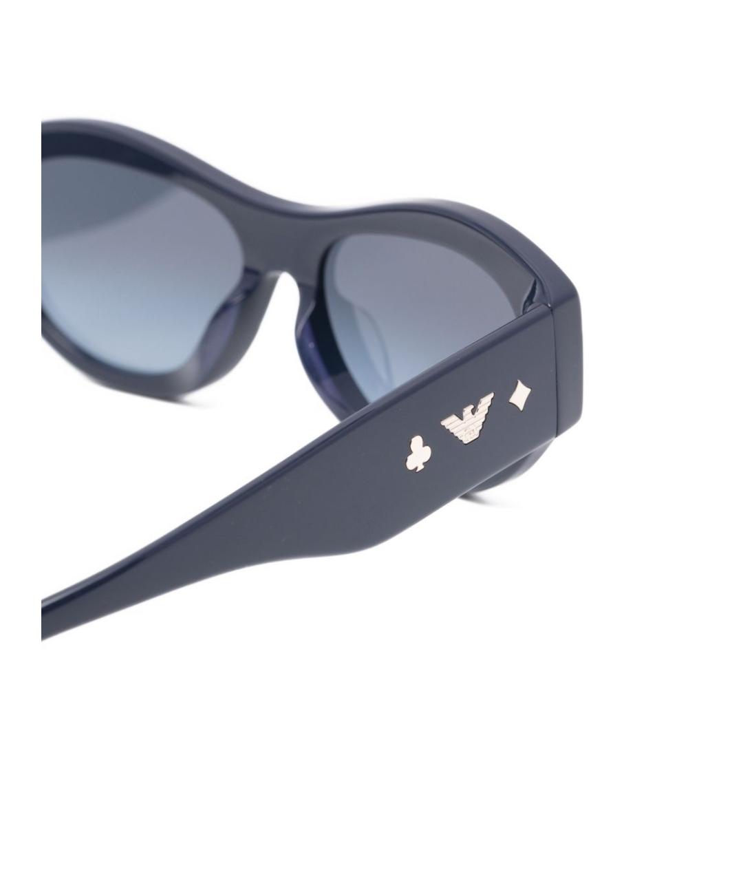 EMPORIO ARMANI Синие пластиковые солнцезащитные очки, фото 3