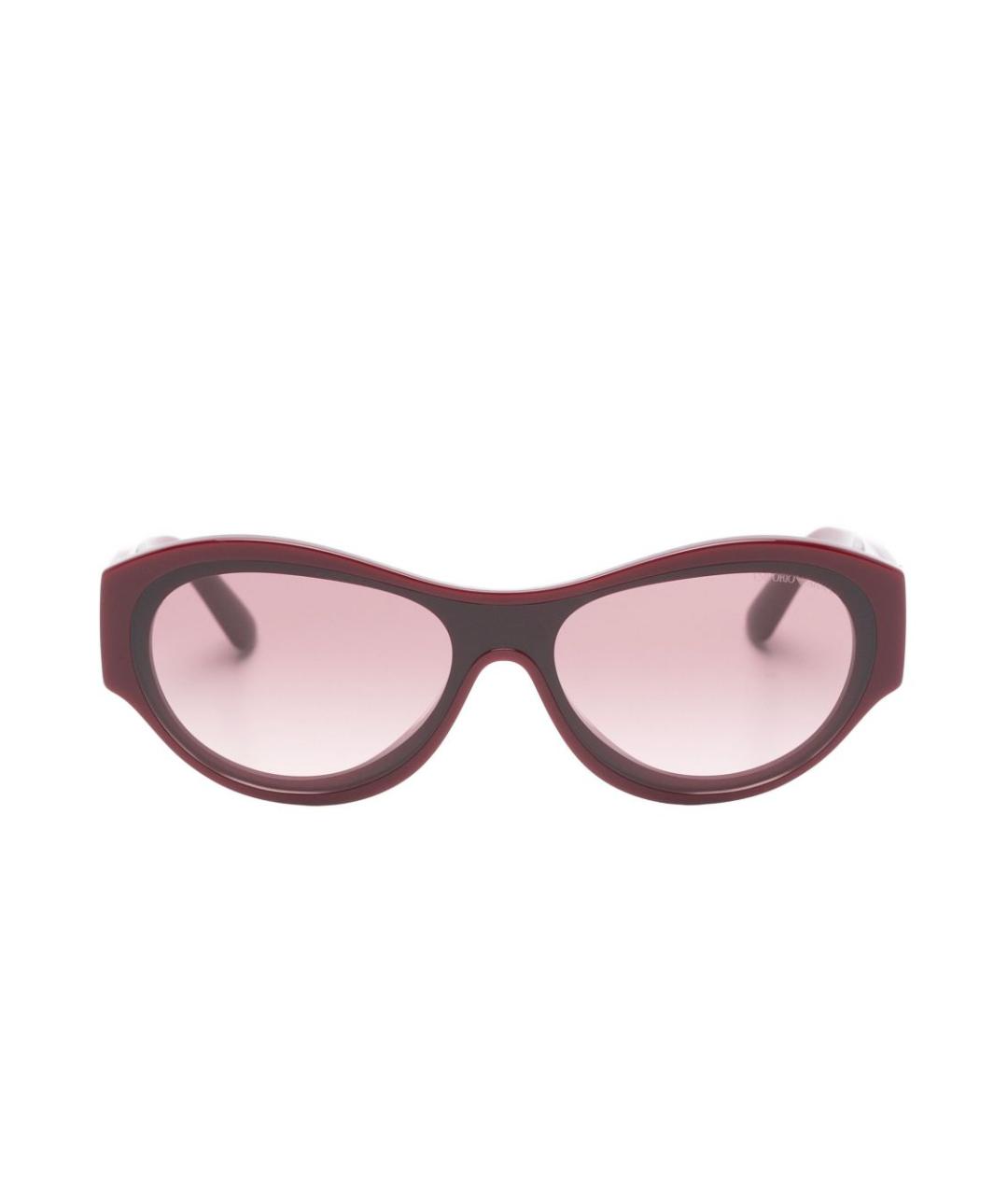 EMPORIO ARMANI Бордовые пластиковые солнцезащитные очки, фото 1