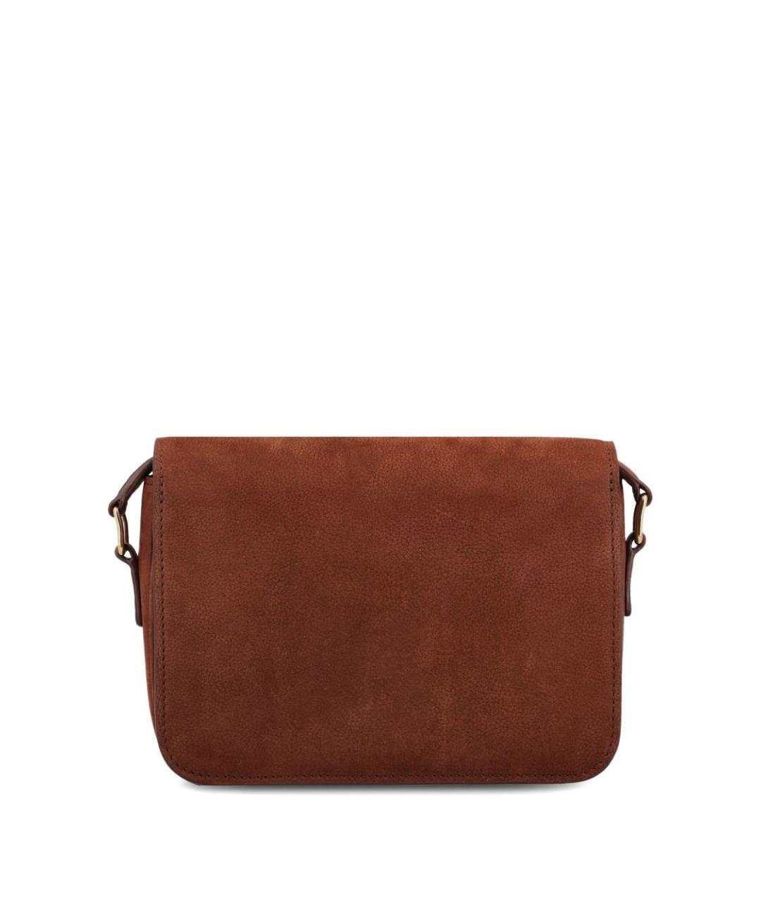 CELINE Коричневая кожаная сумка через плечо, фото 2