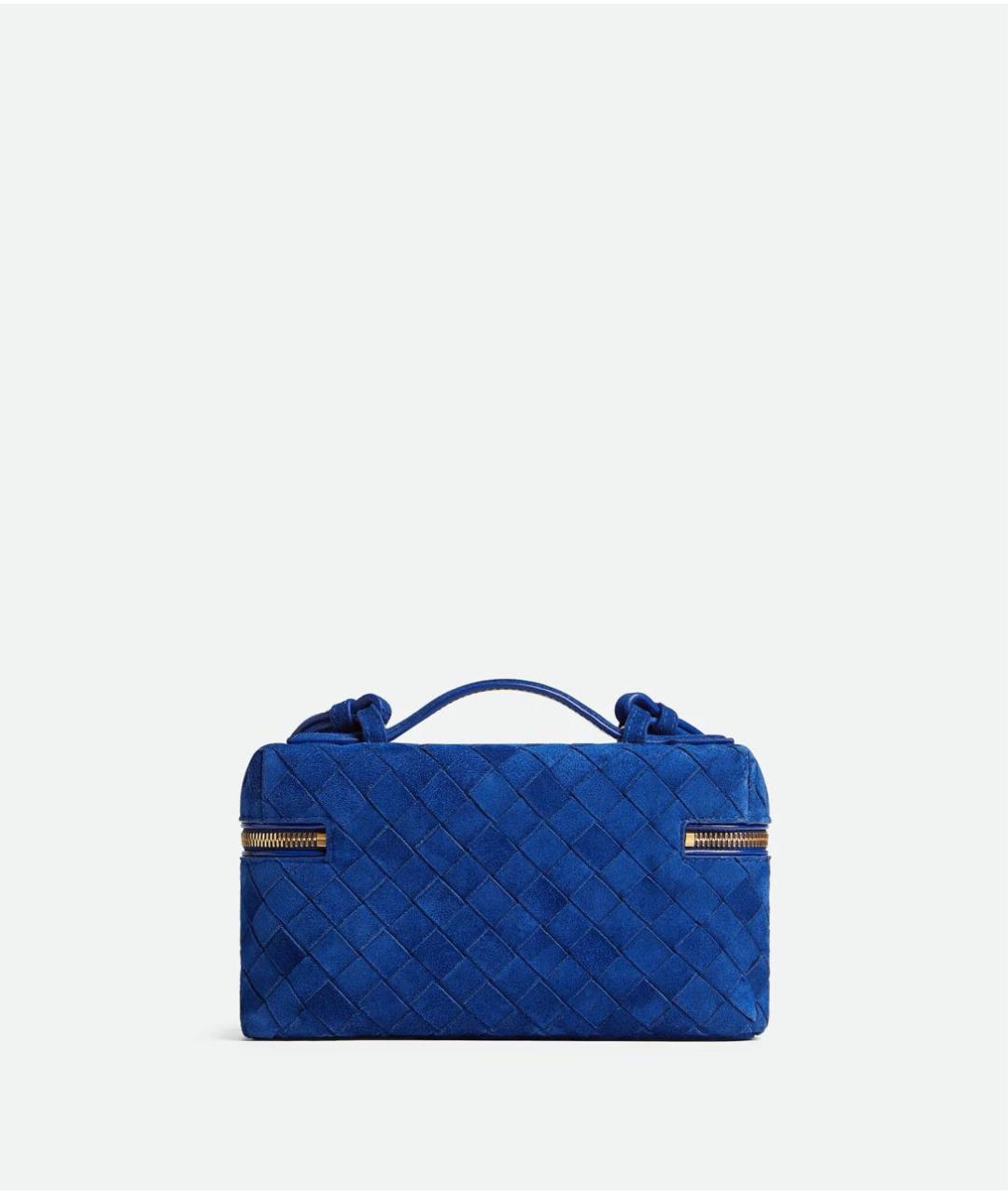 BOTTEGA VENETA Синяя кожаная сумка через плечо, фото 5