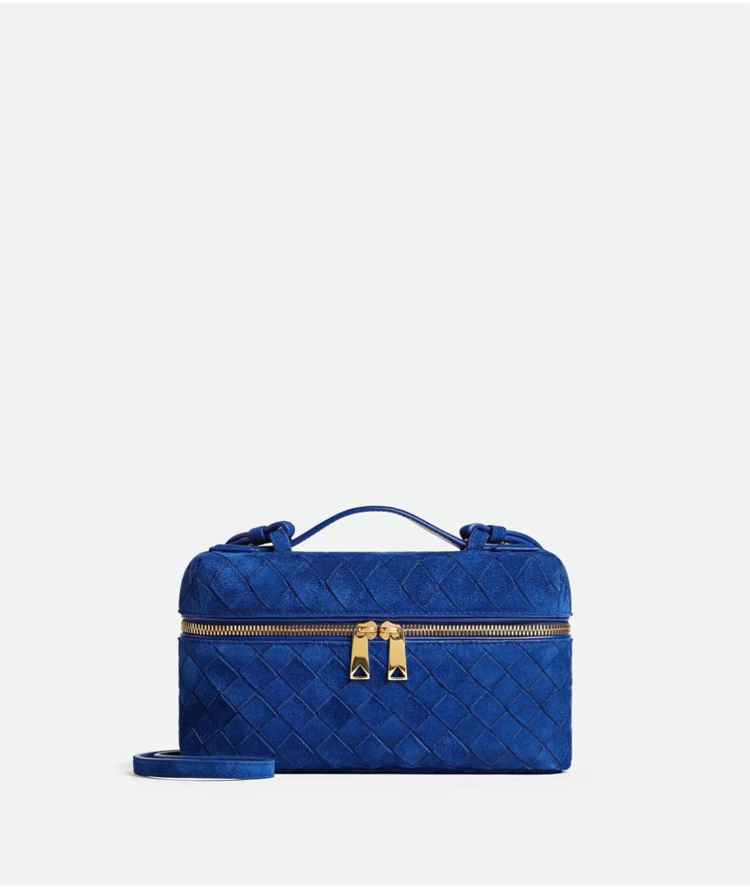 BOTTEGA VENETA Синяя кожаная сумка через плечо, фото 7