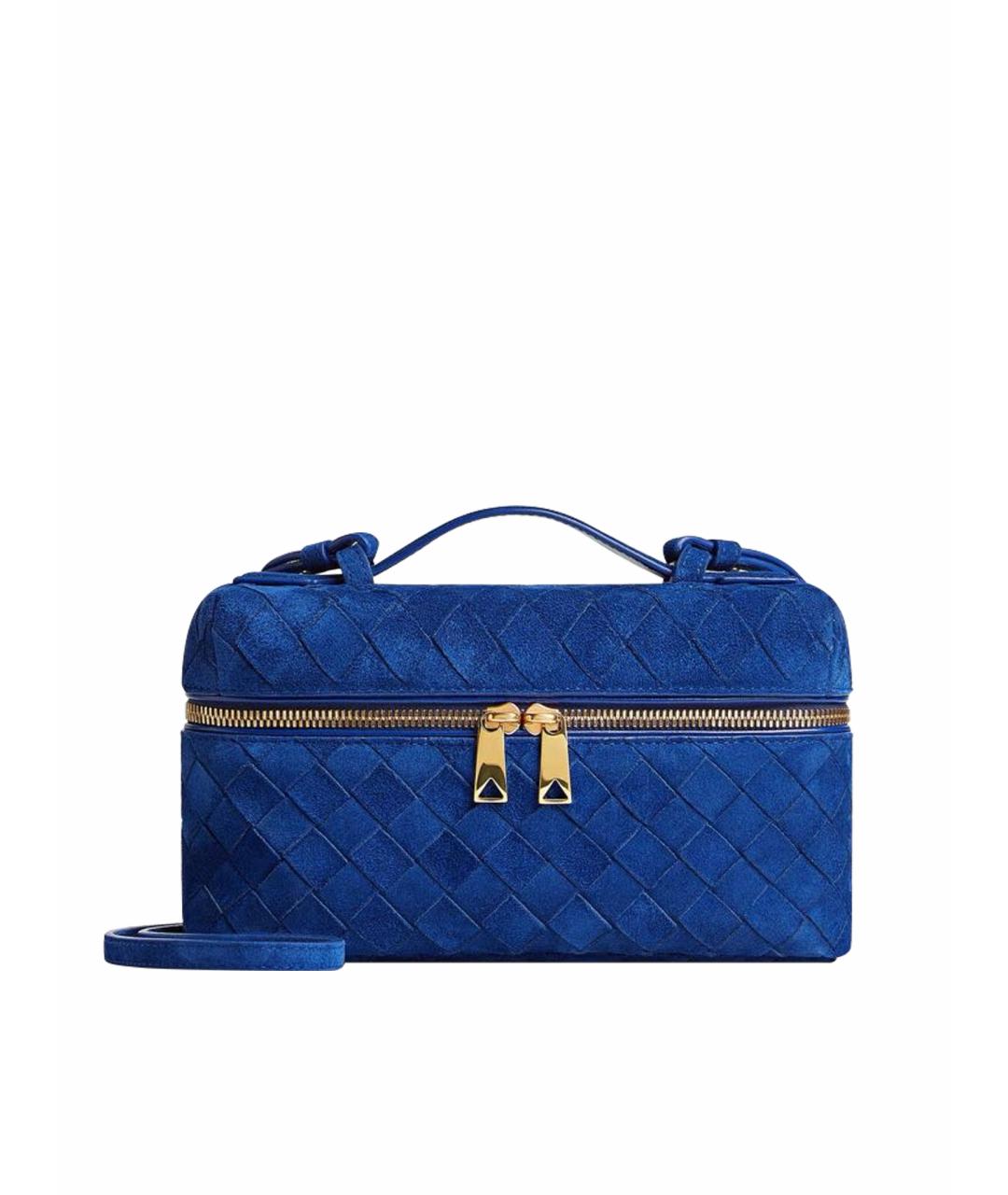 BOTTEGA VENETA Синяя кожаная сумка через плечо, фото 1