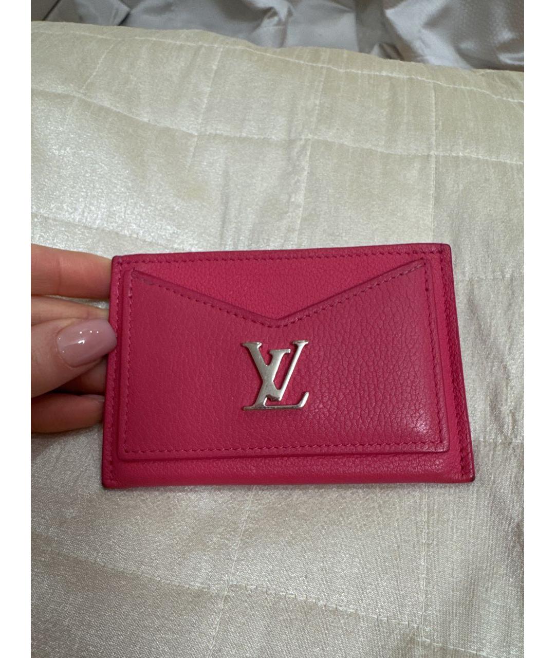 LOUIS VUITTON Фуксия кожаный кардхолдер, фото 4