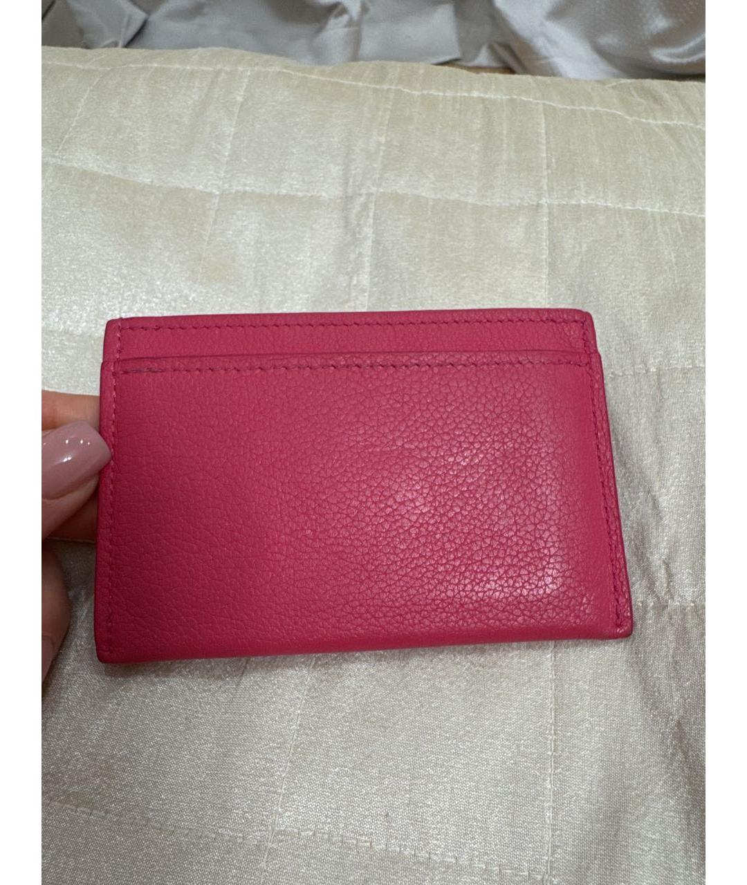 LOUIS VUITTON Фуксия кожаный кардхолдер, фото 2