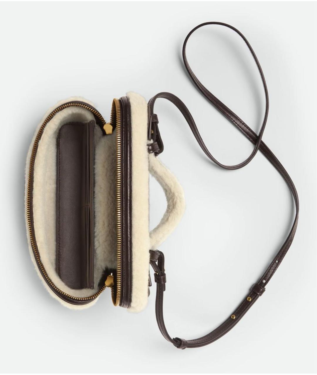 BOTTEGA VENETA Коричневая кожаная сумка через плечо, фото 3