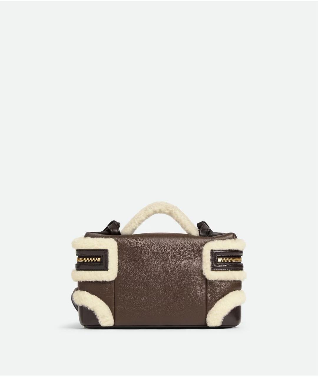 BOTTEGA VENETA Коричневая кожаная сумка через плечо, фото 5