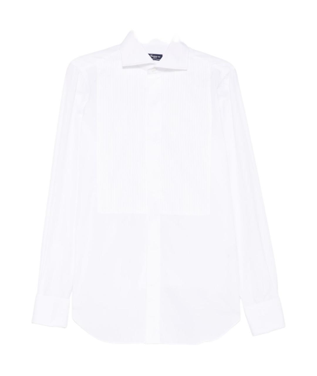 FINAMORE 1925 NAPOLI Белая хлопковая кэжуал рубашка, фото 1