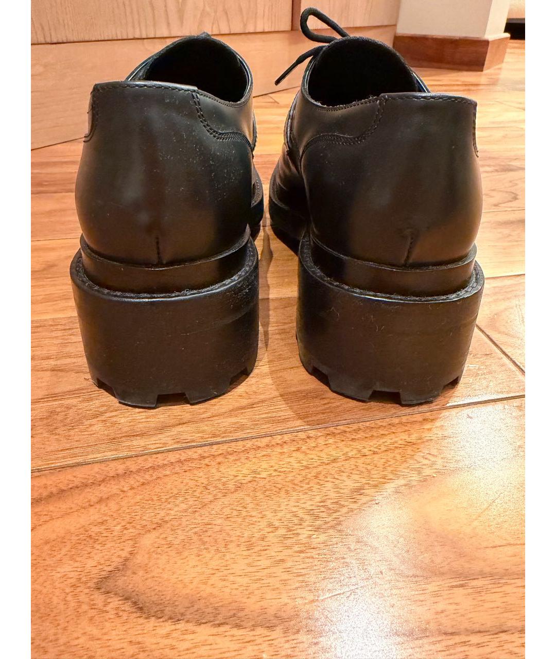 HERMES Черные кожаные брогги и оксфорды, фото 4